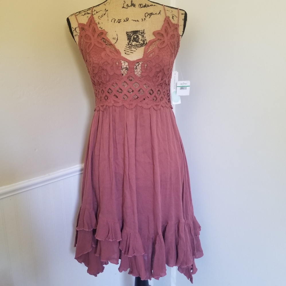 Free People Adella Slip Dress